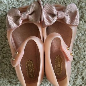 Mini Melissa Pink Bow Shoes
